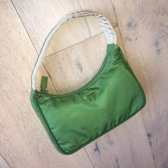 Prada Shoulder Bag Tessuto Sport Hobo, Green Nylon